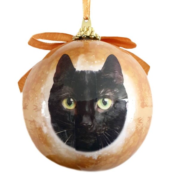 Kerstbal "Zwarte kat"