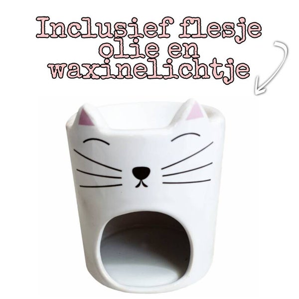 Olie/ waxbrander "Kattenkop" wit