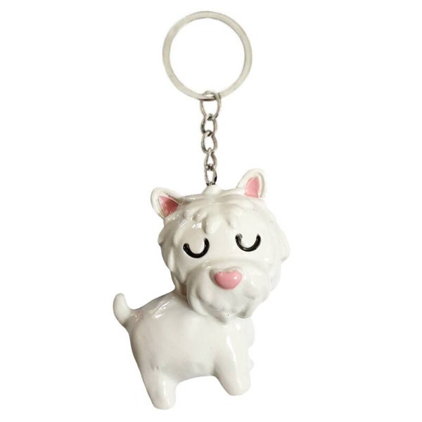 Sleutelhanger "Wit hondje"