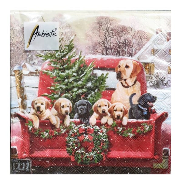 Servetten "Hondenfamilie"