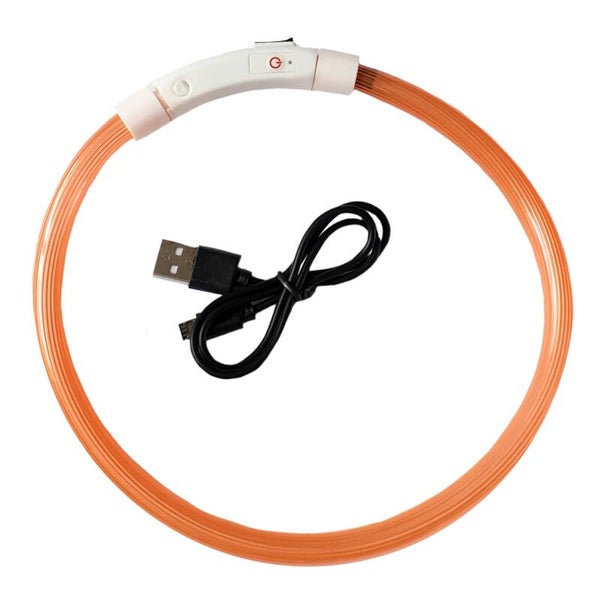 Hals tube USB LED oranje