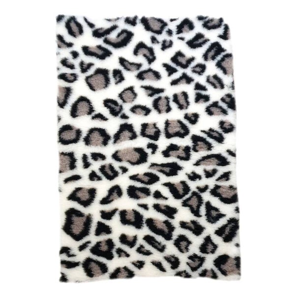 Vet bed 'Luipaard" Wit-bruin 75x50