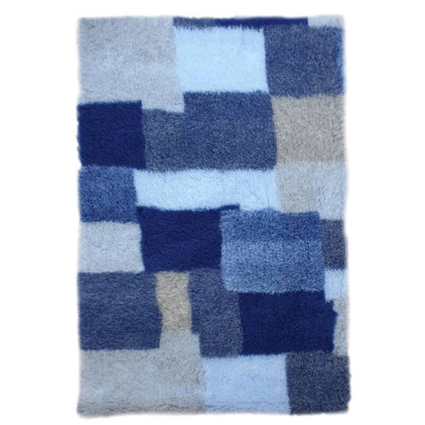 Vet bed "Patchwork" Lichtblauw 75x50