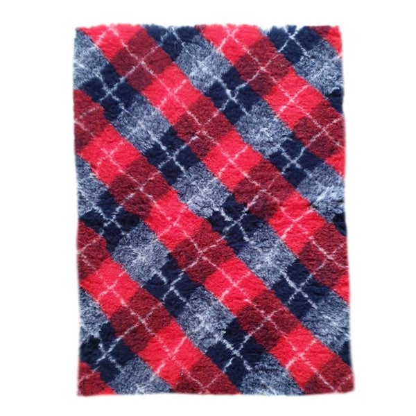 Vet bed "Diamand ruit" Rood 100x75