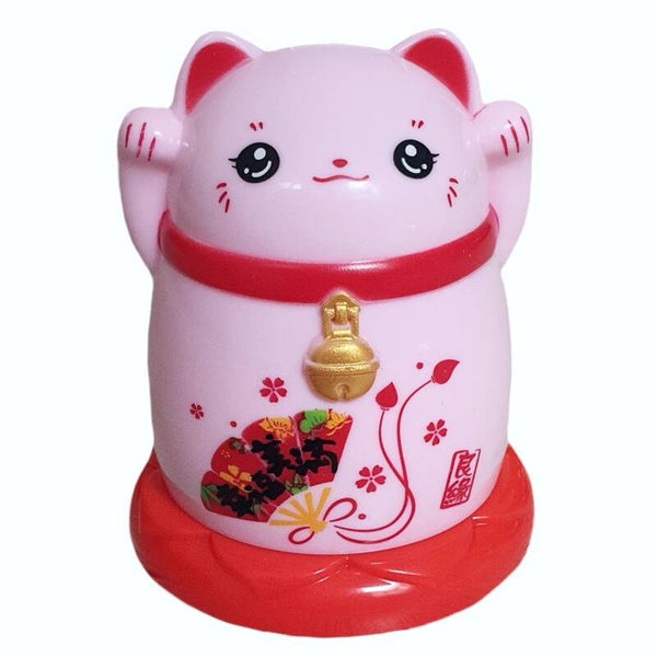 Tandenstoker houder "Lucky cat" Roze