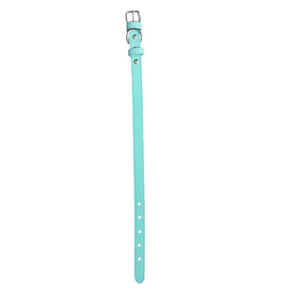 Halsband imitatieleer S/M Mintgroen/ roze