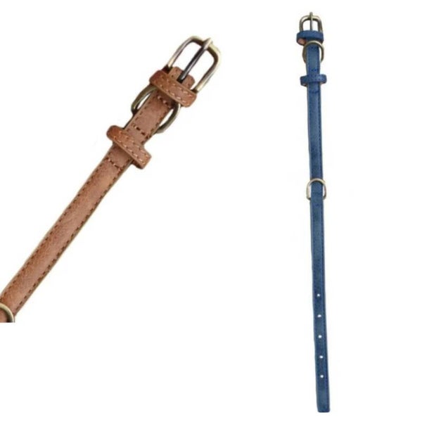 Halsband blauw of bruin maat S