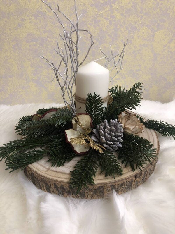 Centro tavola legno tondo