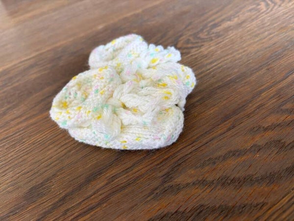Babyslofjes | Wit gemeleerd