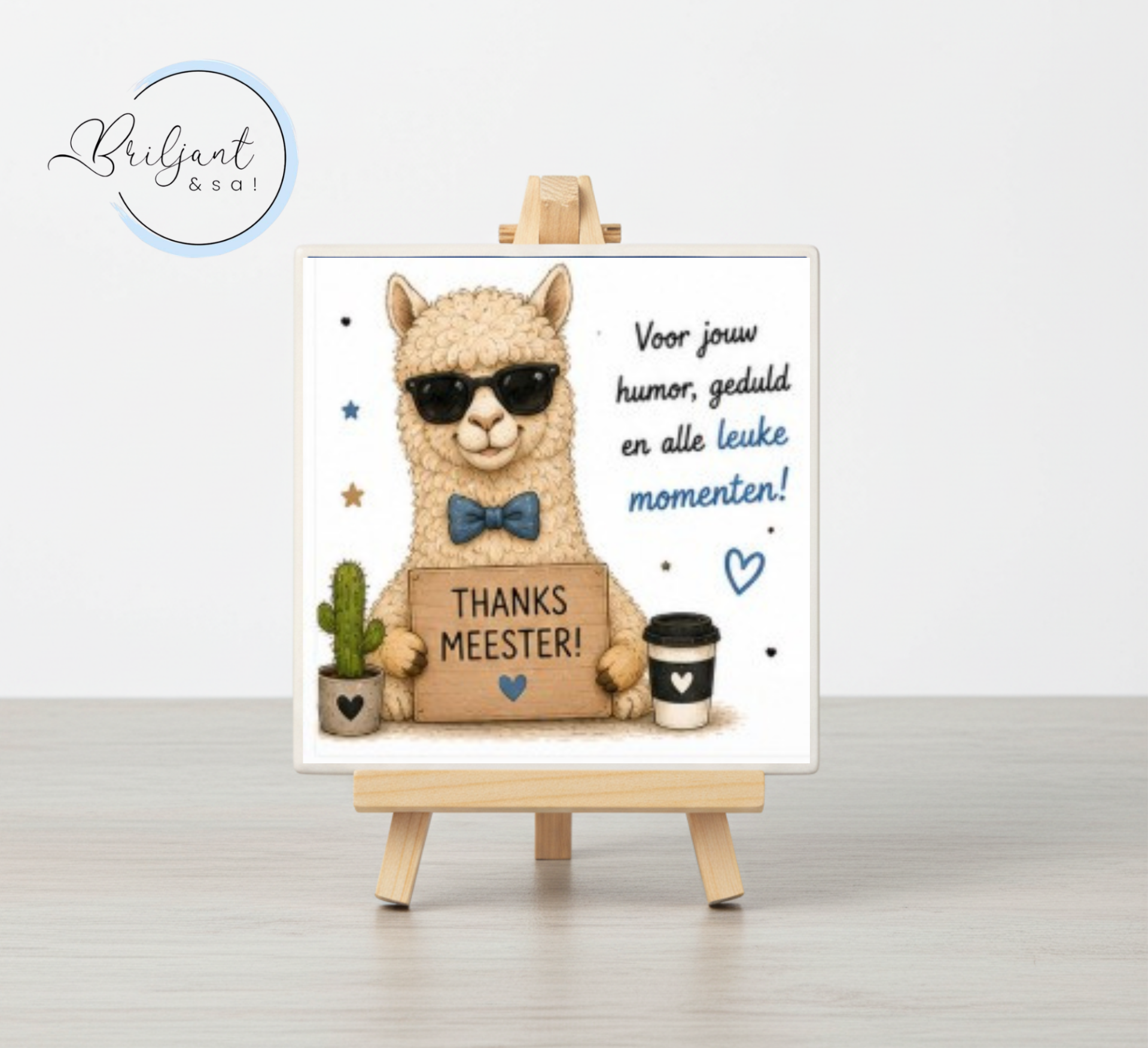 Tegeltje | Bedankt Meester, voor jou geduld en humor!