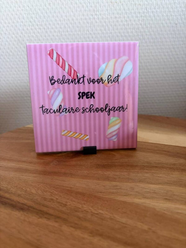 Tegeltje | Bedankt voor het spek-taculaire schooljaar!