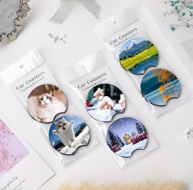 Car Coasters | Blanco; jou eigen ontwerp!