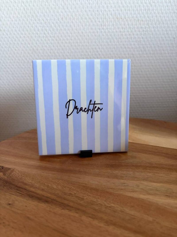 Tegeltje | Drachten, blauw-geel