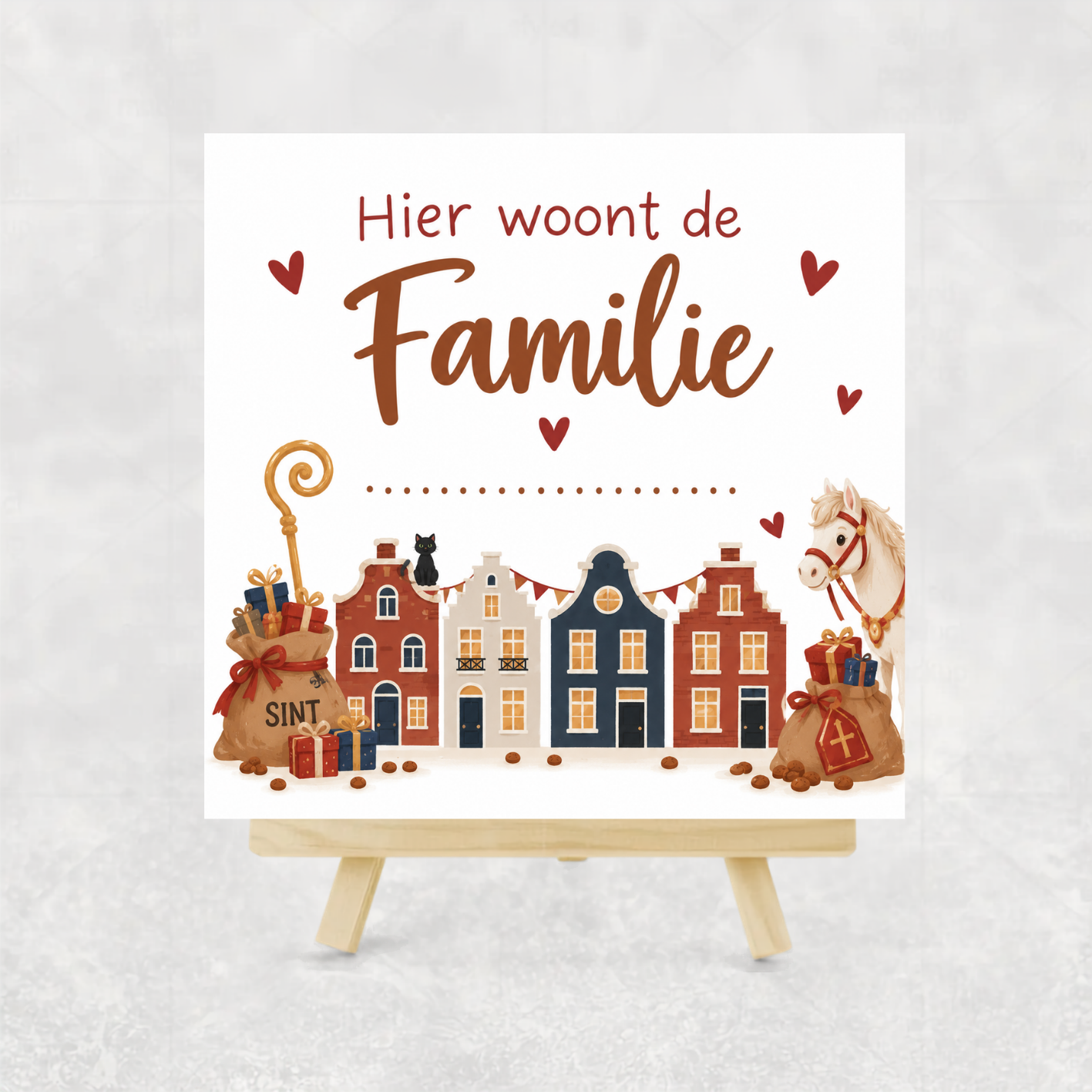 Tegeltje | Hier woont de Familie ... (aanpasbaar)