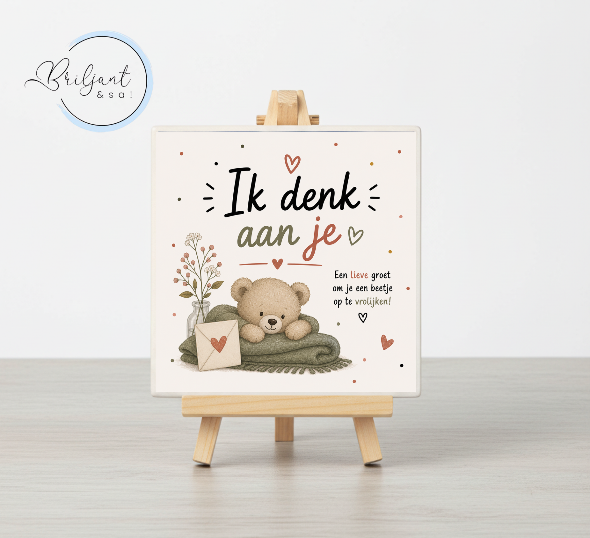 Tegeltje | Ik denk aan je!