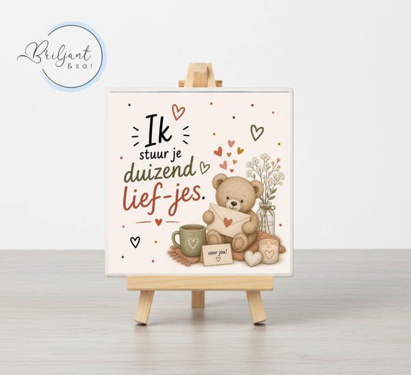 Tegeltje | Ik stuur je duizend lief-jes.