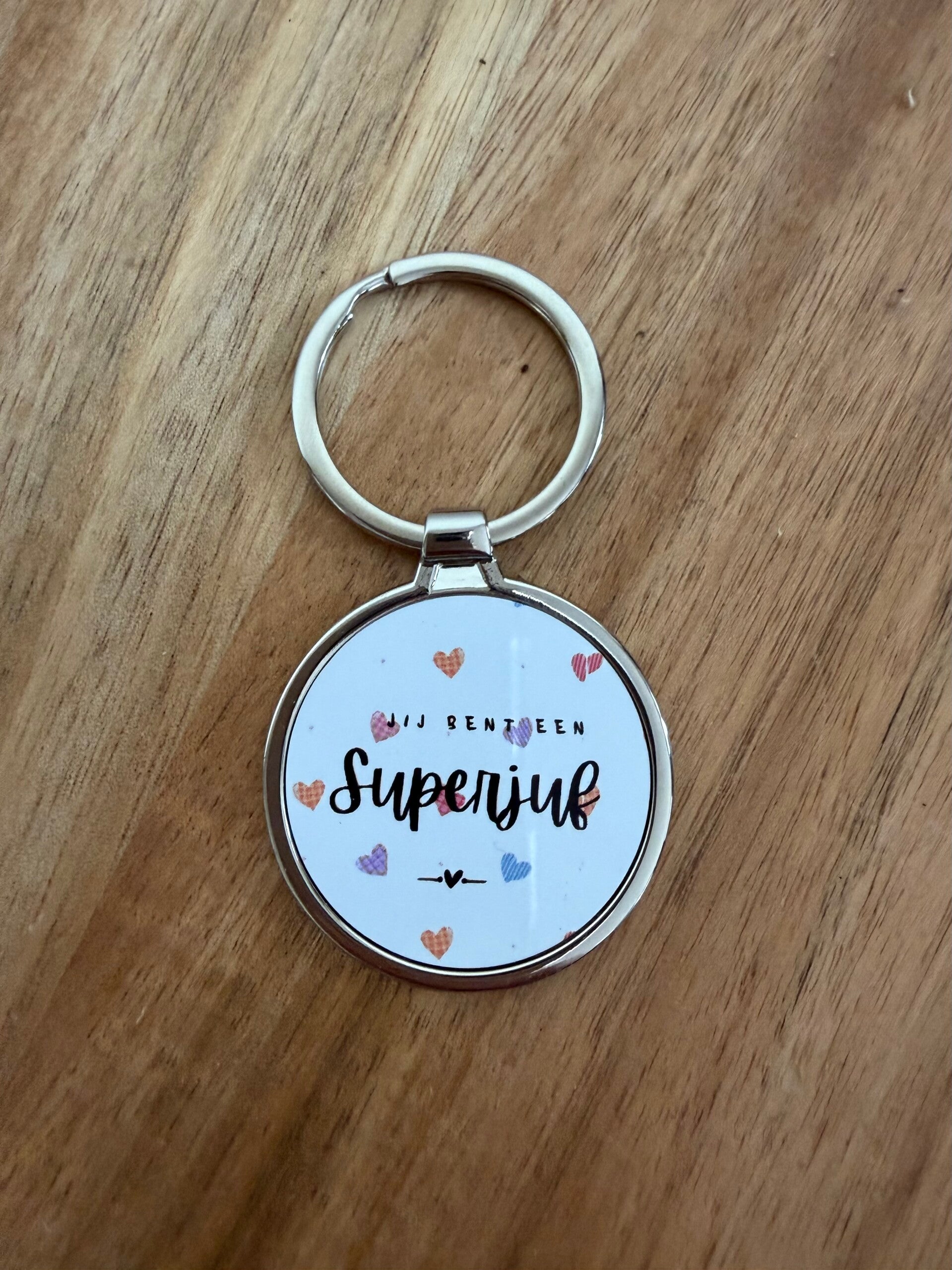 Sleutelhanger | Superjuf rond
