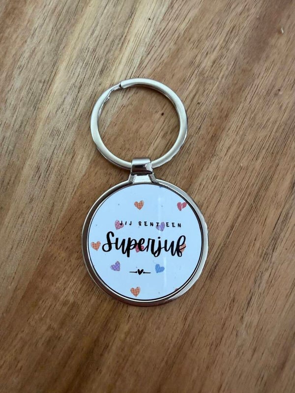 Sleutelhanger | Superjuf rond