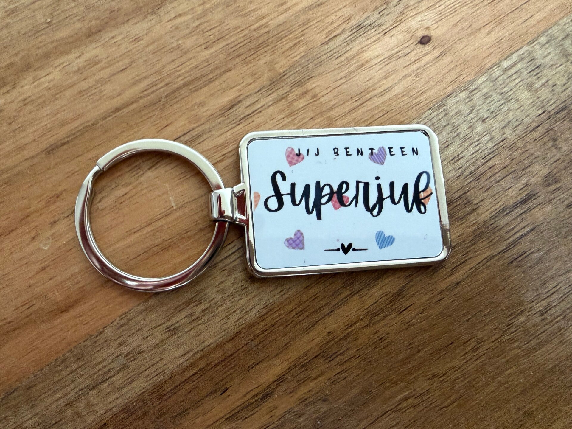 Sleutelhanger | Superjuf rechthoek
