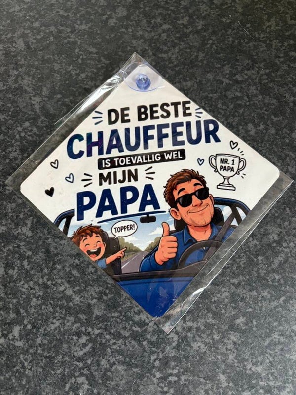 Autobordje | De beste chauffeur is toevallig wel mijn papa!