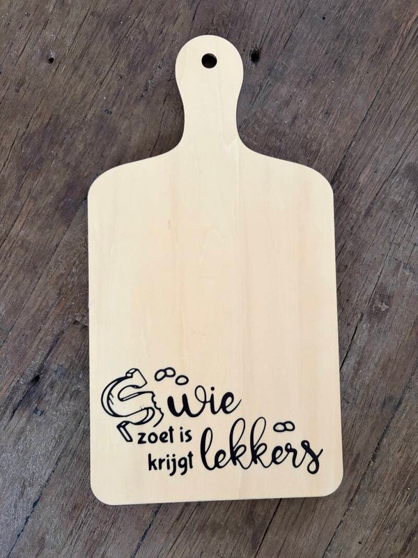 Borrelplank | Wie zoet is krijgt lekkers..