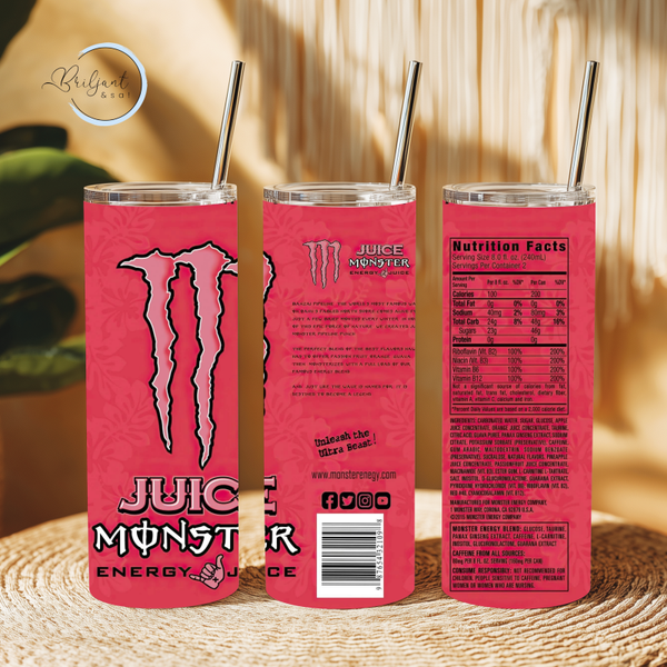 Tumbler | Monster - rood, roze, wit