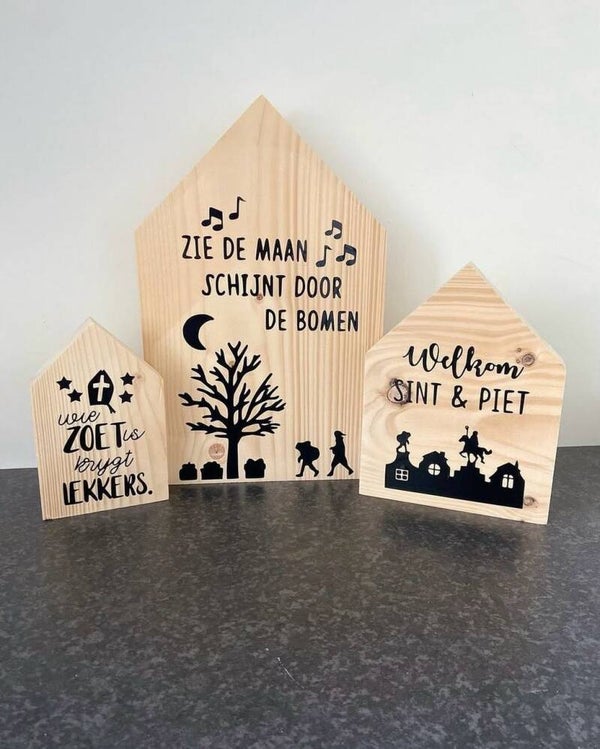 Sinterklaas huisjes - hout