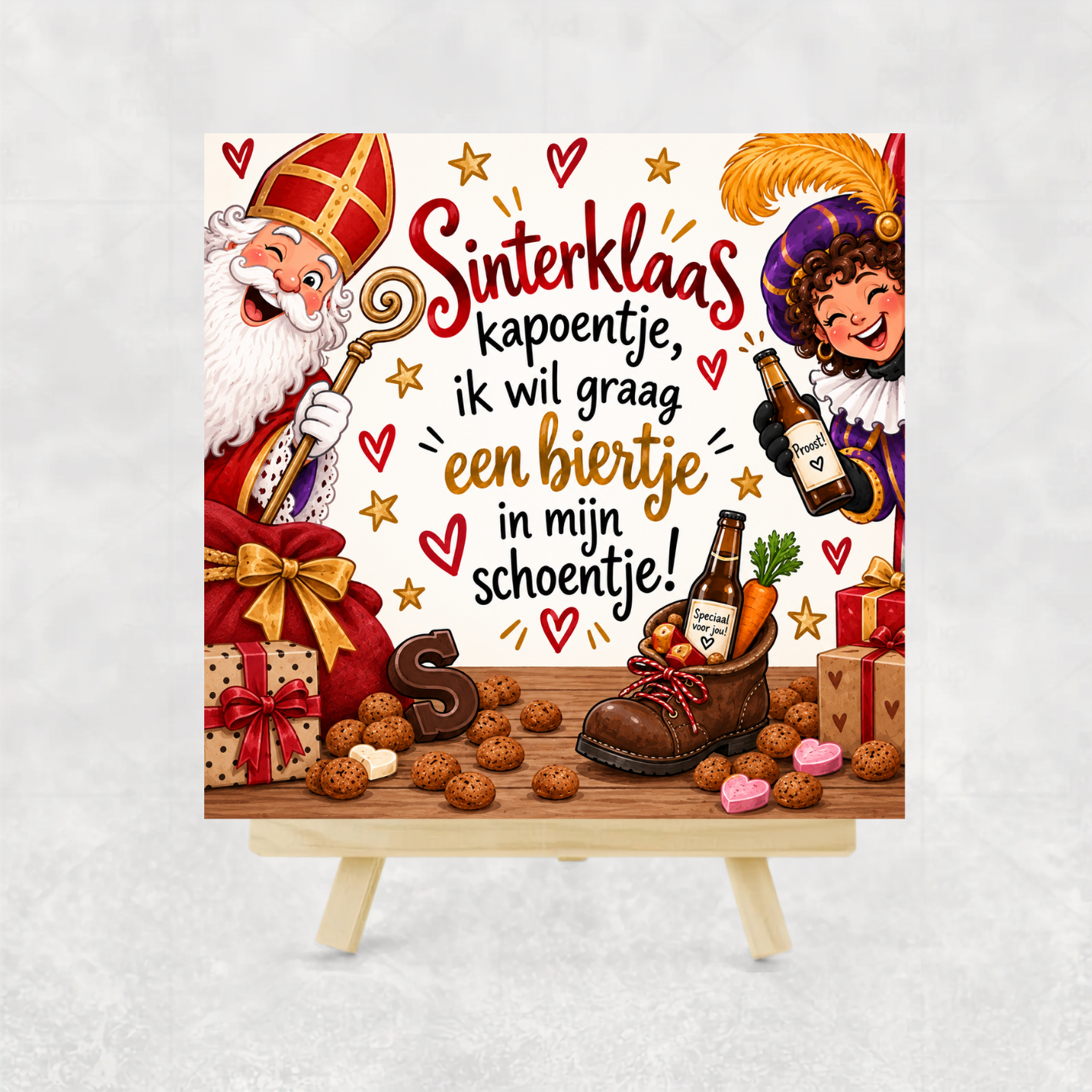 Tegeltje | Sinterklaas kapoentje, ik wil graag een biertje in mijn schoentje!