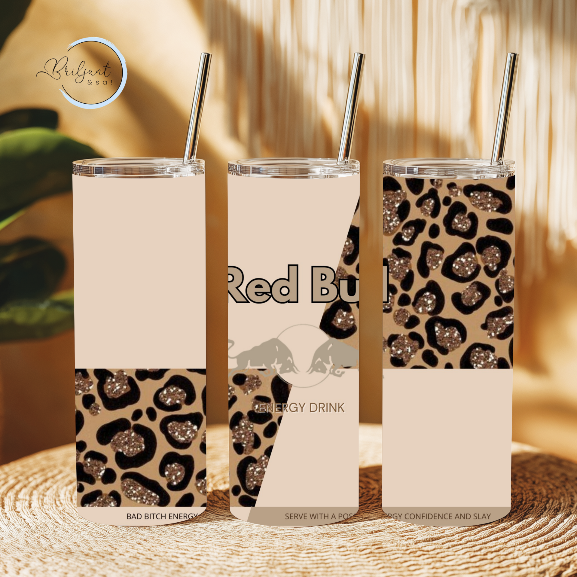 Tumbler | Redbull panter met glitters
