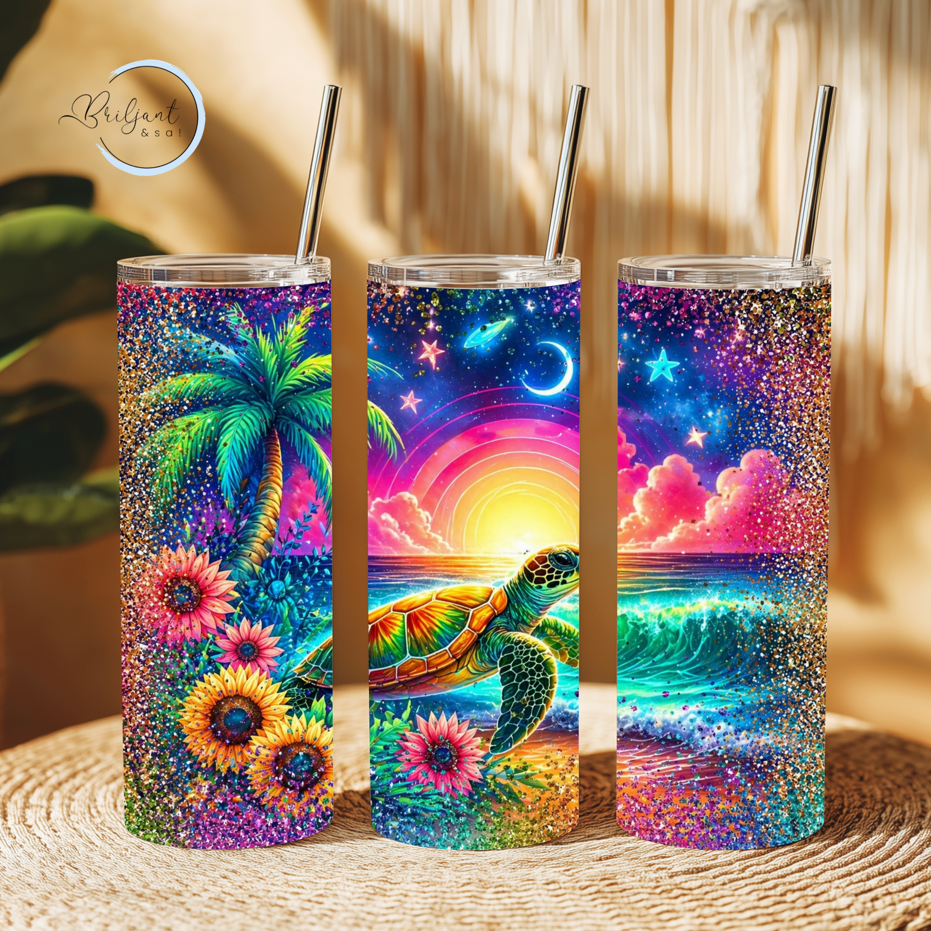 Tumbler | Schildpad met glitters