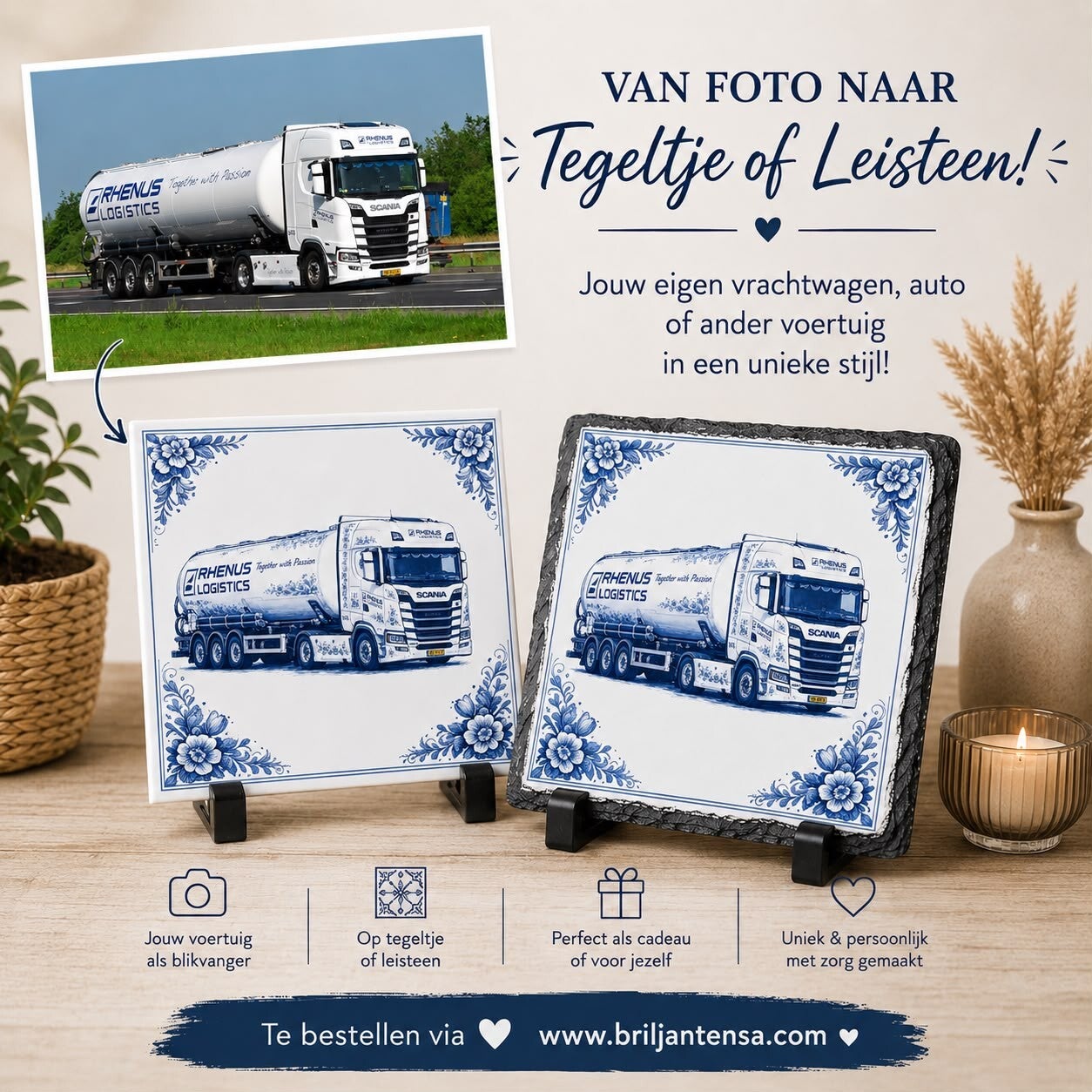 Eigen ontwerp | Vrachtwagen in Delftsblauw