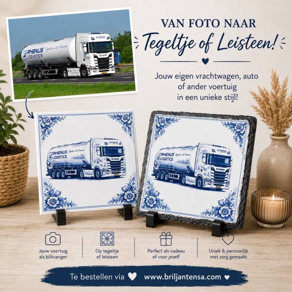 Eigen ontwerp | Vrachtwagen in Delftsblauw