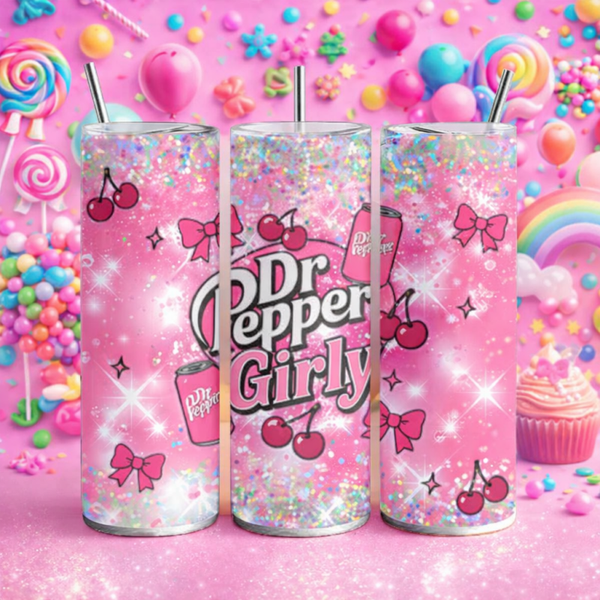 Dr Pepper Girly 20oz insulated steel tumbler