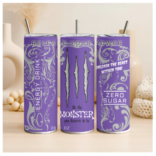 Monster Energy Drink  20oz skinny steel tumbler