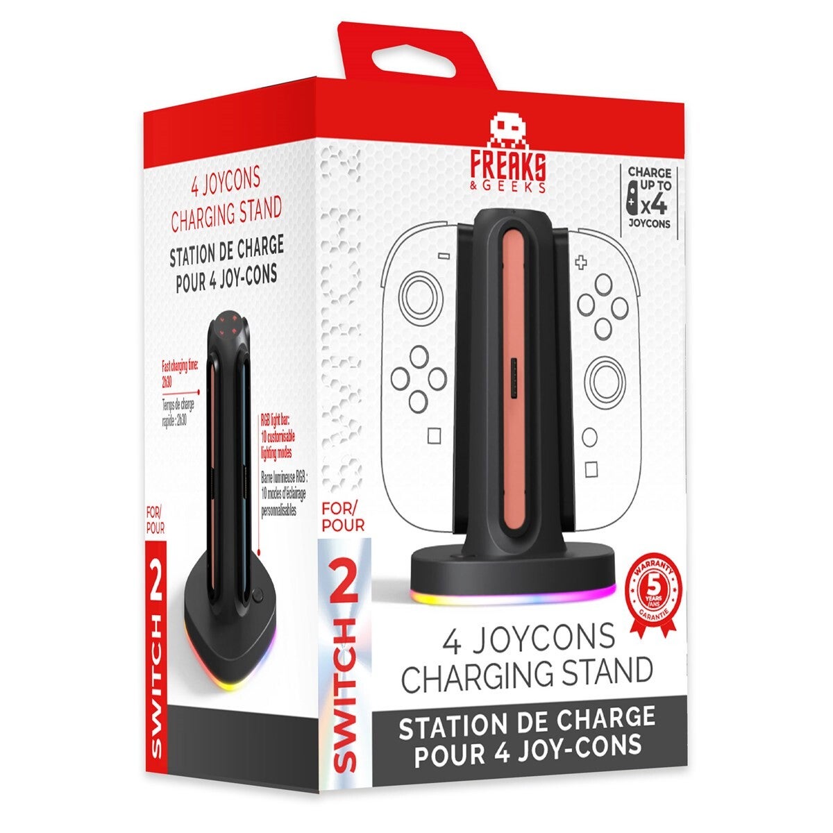 FREAKS AND GEEKS CHARGING DOCK PER 4 JOY-CONS NINTENDO SWITCH 2