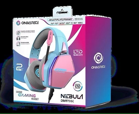 ONIVERSE - CUFFIE GAMING NEBULA - DIVA PINK (MULTIPLATFORM)