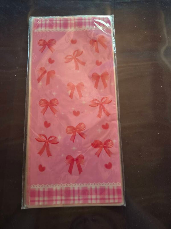 thema zakje roze strikjes