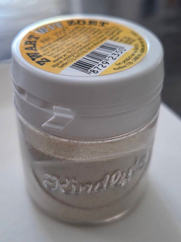 Zwart/wit potjes zoet 30 gram