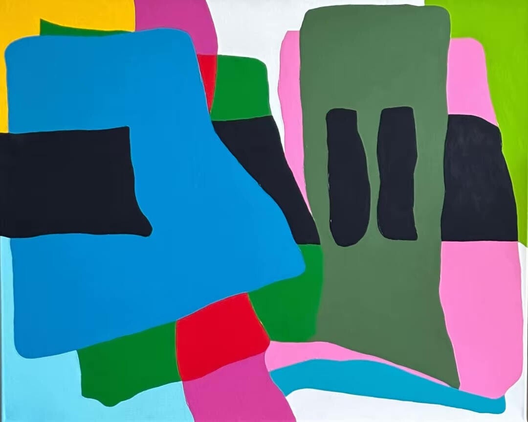 Acryl abstract 80x100 cm (verkocht)