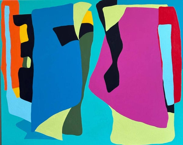 Acryl abstract 80x100 cm. (verkocht)