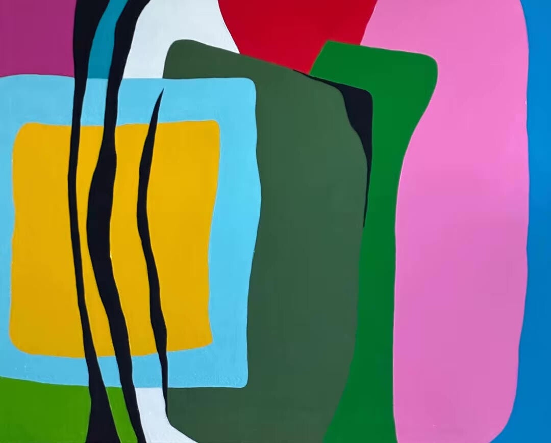 Acryl abstract 80x100 cm (verkocht)