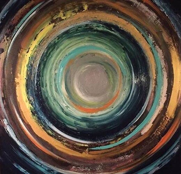 Canvas circle 80x80 cm (verkocht)