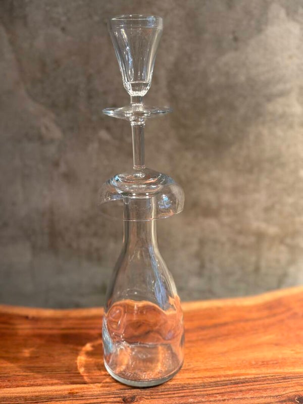 Kandelaar glas wit (27 cm)