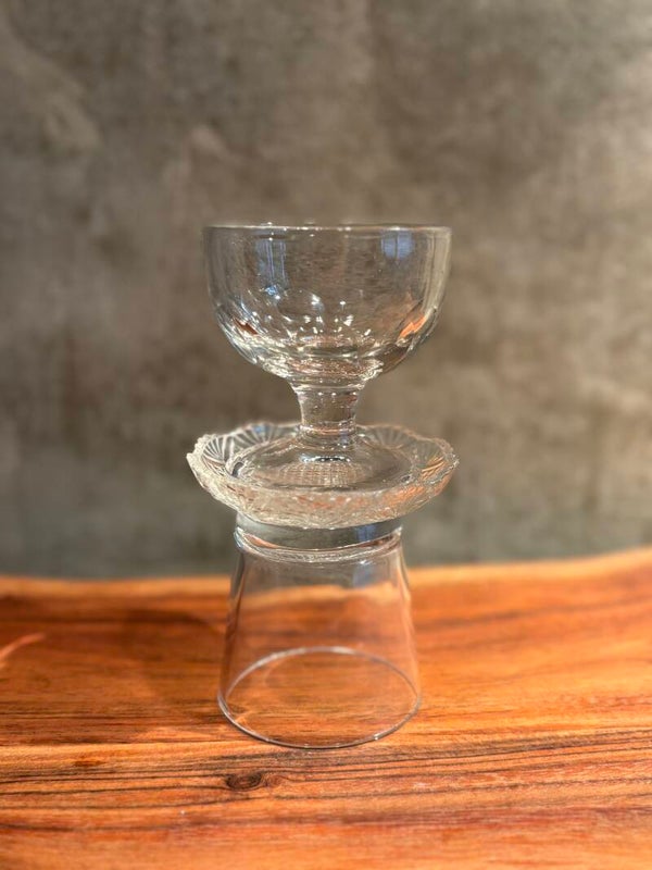 Kandelaar glas wit - variabel (14 cm)