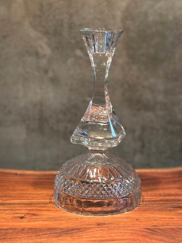 Kandelaar glas wit (20 cm)
