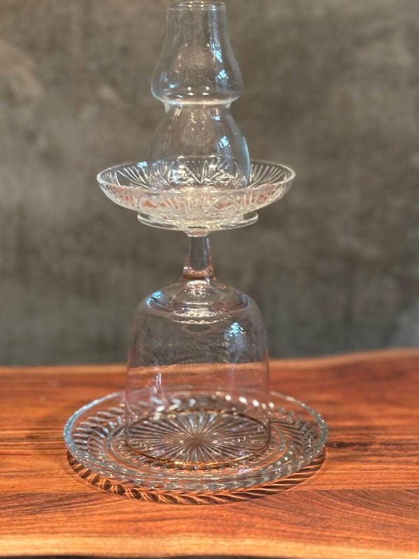 Kanderlaar glas wit (25 cm)