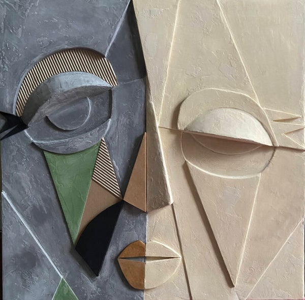 Schilderij 'Imperfectie' afmeting 80x80 cm