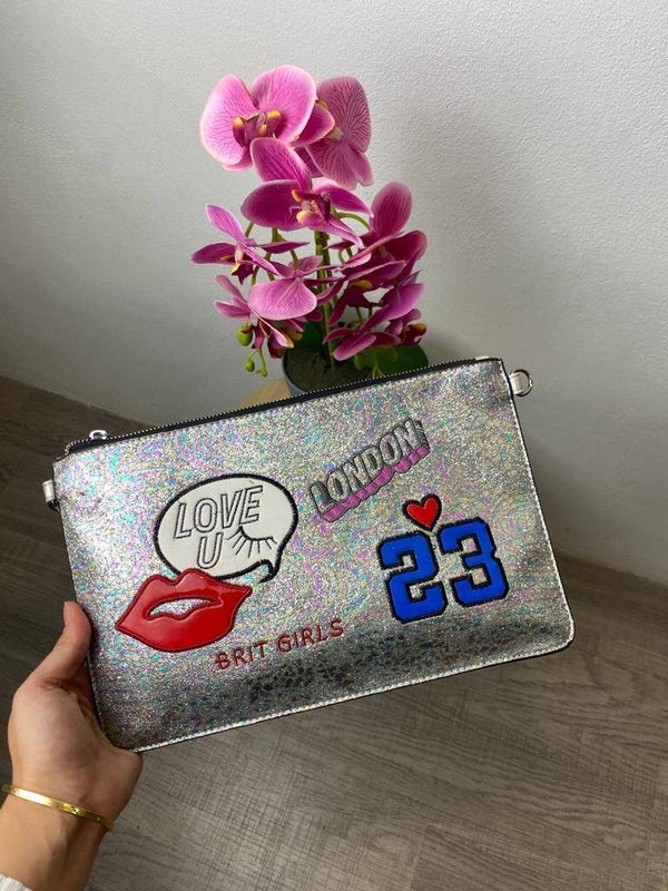 BOLSO DE MANO BRILLANTE
