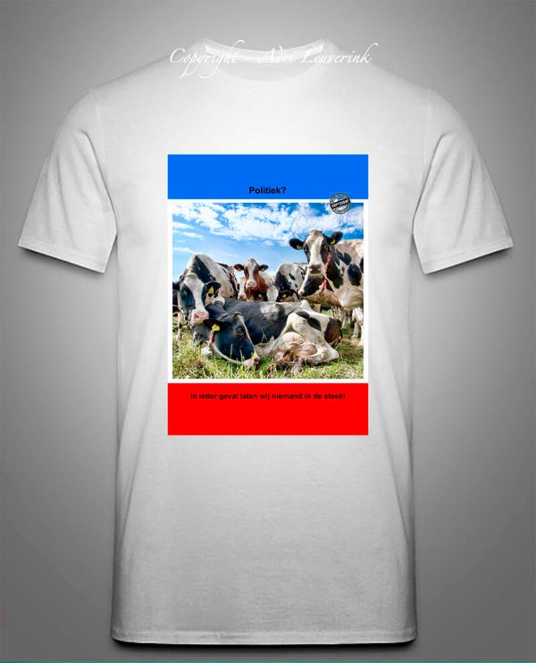 T-shirts. Boer & politiek. 70