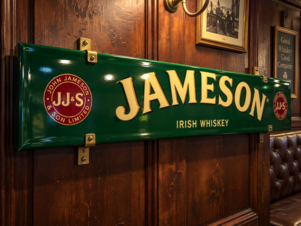 Jameson-Inspired Wooden Sign – Handcrafted Irish Pub Décor